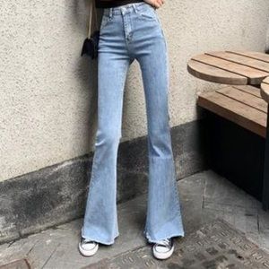 High Waist Bell-Bottom Jeans